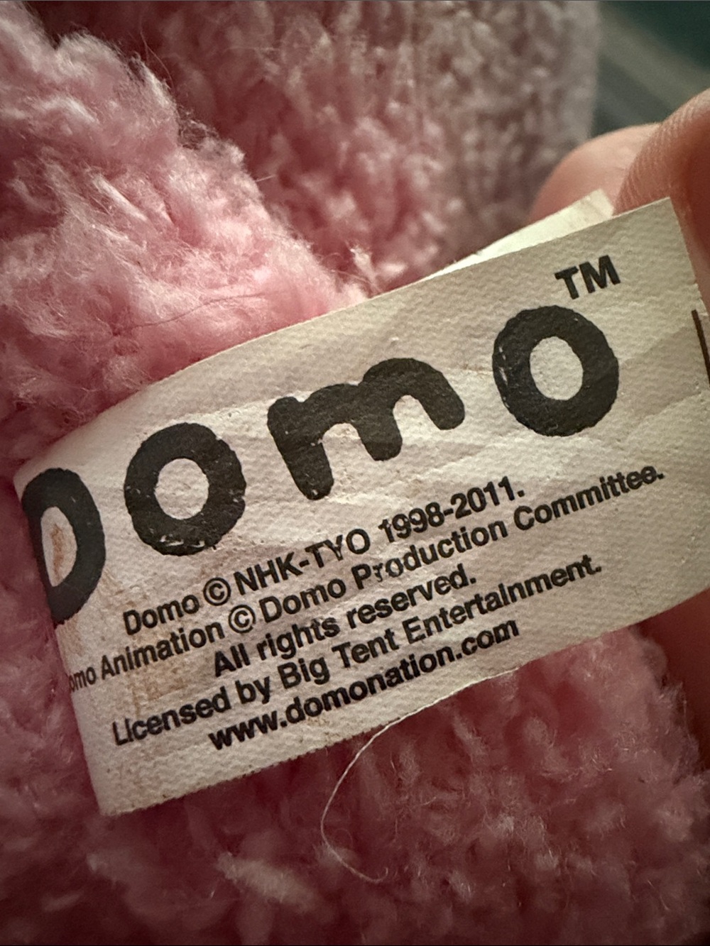 2011 Domo Nanco Plush in Pink - 14 inches tall - Picture 5 of 5
